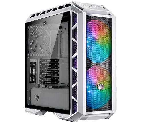 מארז מחשב CoolerMaster MasterCase H500P Mesh White ARGB בצבע לבן כולל חלון צד