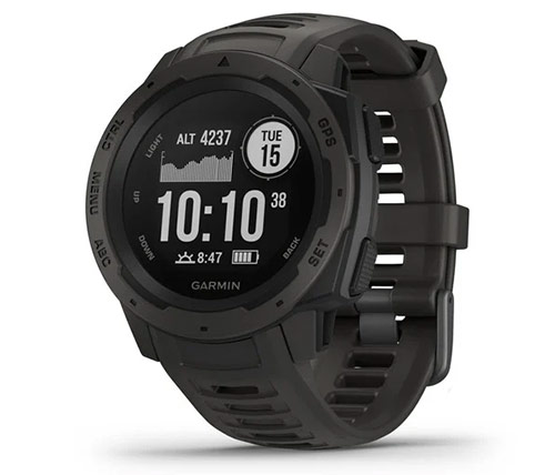 שעון חכם Garmin Instinct Outdoor בצבע שחור אחריות היבואן הרשמי