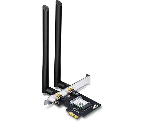 מתאם רשת אלחוטית TP-Link  Archer T5E AC1200 WiFi Bluetooth 4.2 PCIe עד 1200Mbps תקן AC
