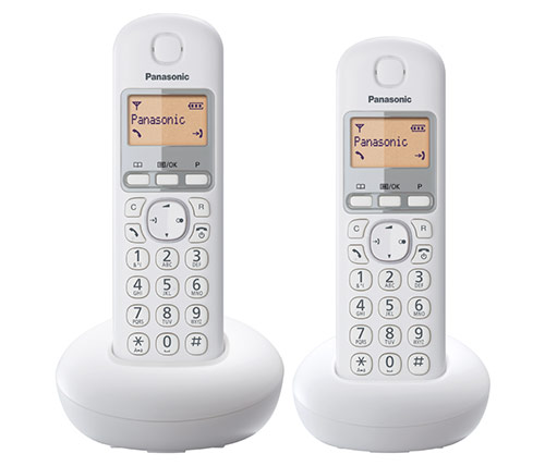 טלפון אלחוטי + שלוחה Panasonic KX-TGB212 בצבע לבן