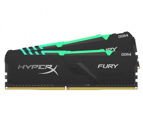 זכרון למחשב HyperX FURY DDR4 RGB 3000MHz 2x8GB HX430C15FB3AK2/16 DIMM