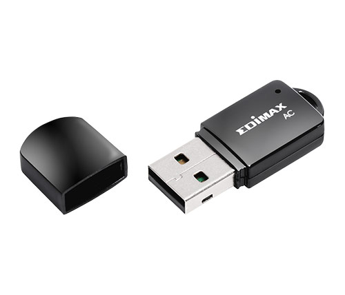 מתאם רשת אלחוטי WIFI Edimax EW-7811UTC Dual-Band Mini AC600 USB עד 150Mbps+430Mbps