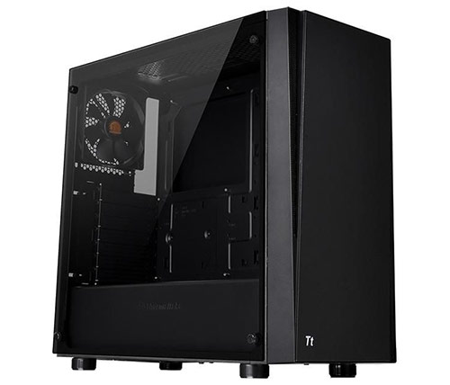 מארז מחשב Thermaltake Versa J21 Tempered Glass Edition בצבע שחור כולל חלון צד