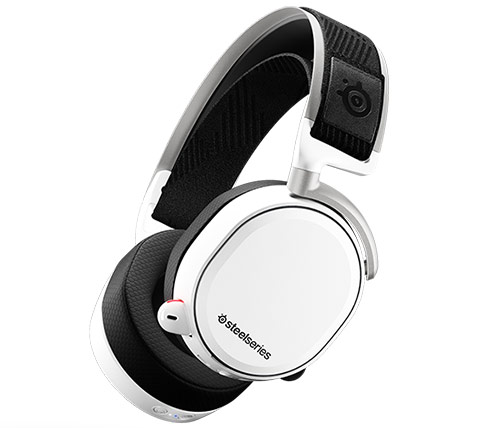 אוזניות גיימינג אלחוטיות SteelSeries Arctis Pro עם מיקרופון Bluetooth בצבע לבן