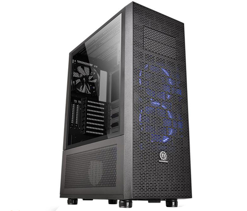מארז מחשב Thermaltake Core X71 Full Tower Tempered Glass בצבע שחור כולל חלון צד