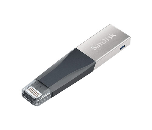 זכרון נייד למכשירי אפל SanDisk iXpand Mini Flash Drive SDIX40N-256G USB 3.0 / Lightning - בנפח 256GB