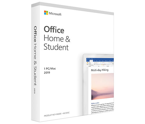 קוד להורדת תוכנת אופיס Microsoft Office Home & Student 2019 Retail בעברית למחשב PC / Mac אחד