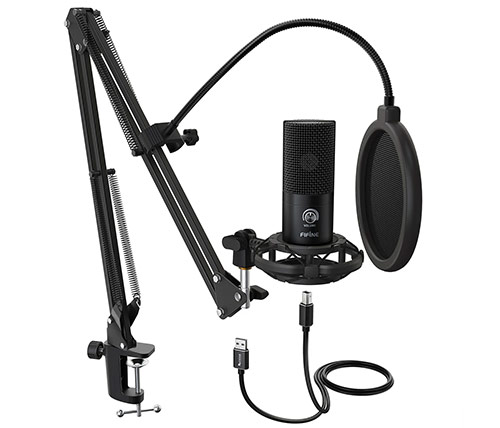 מיקרופון למחשב עם זרוע מתכווננת ומסנן Fifine Microphone T669 USB