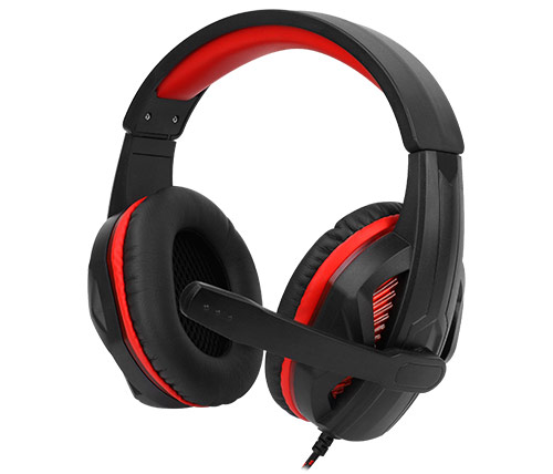אוזניות גיימינג עם מיקרופון Dragon  Q10 בצבע שחור ואדום