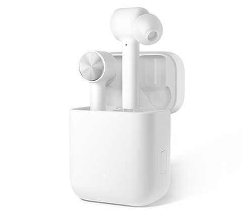 אוזניות אלחוטיות עם מיקרופון Xiaomi MI True Wireless Earphones Lite Bluetooth בצבע לבן הכוללות כיסוי טעינה