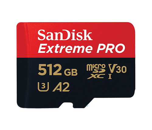 כרטיס זכרון SanDisk Extreme Pro A2 microSDXC SDSQXCZ-512G - בנפח 512GB