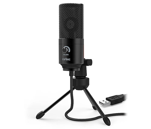 מיקרופון למחשב + חצובה Fifine Microphone K669B USB