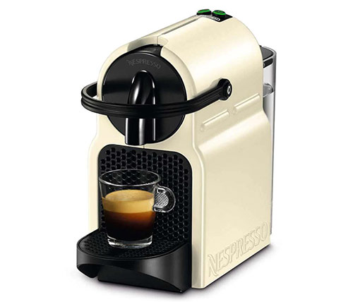 מכונת קפה נספרסו Nespresso Delonghi Inissia EN80 בצבע שמנת