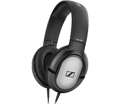 אוזניות Sennheiser HD 206 בצבע שחור וכסוף