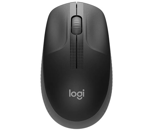 עכבר אלחוטי לוג'יטק Logitech M190 Full-Size בצבע שחור ואפור