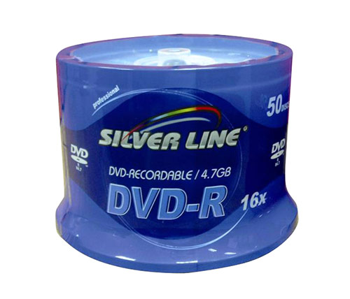 דיסקים לצריבה 50 Silver Line DVD-R 4.7GB X16 Cake