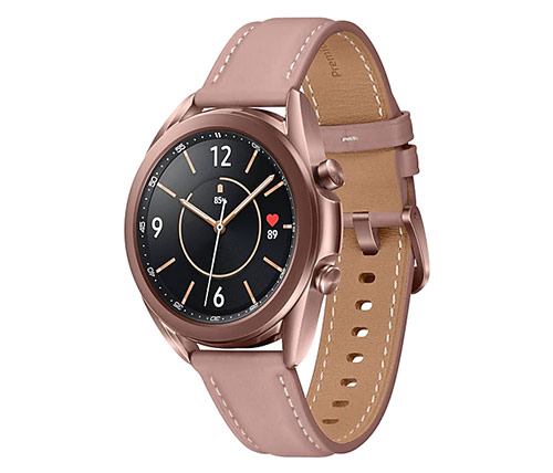 שעון סמסונג Samsung Galaxy Watch3 41mm SM-R850 בצבע ברונזה עם רצועה ורודה אחריות היבואן הרשמי