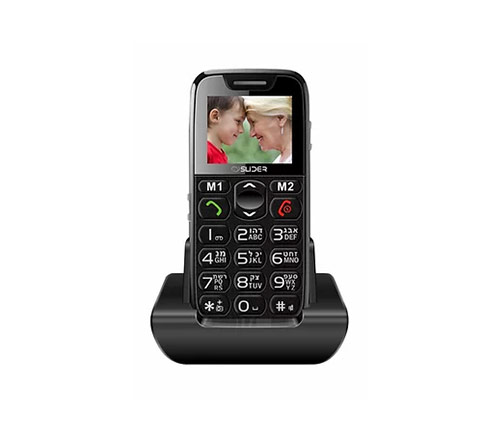 טלפון סלולרי למבוגרים Slider W50A בצבע שחור אחריות היבואן הרשמי
