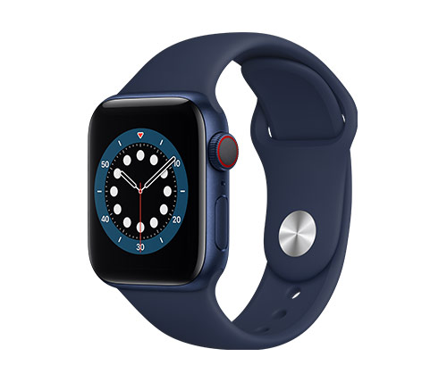 שעון חכם אפל Apple Watch Series 6 GPS + Cellular 40mm בצבע Blue Aluminum Case עם רצועת ספורט כחולה
