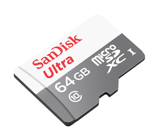 כרטיס זכרון SanDisk Ultra Micro SDXC UHS-I SDSQUNR-064G - בנפח 64GB
