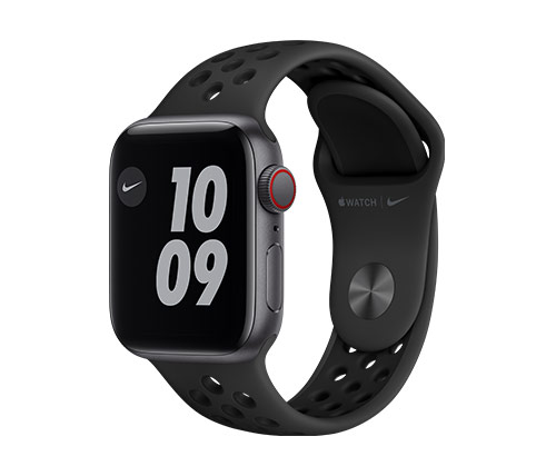 שעון חכם אפל Apple Watch Nike SE GPS + Cellular 40mm בצבע Space Gray Aluminum Case עם רצועת ספורט Anthracite / Black