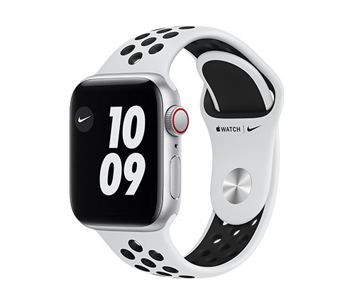 שעון חכם אפל Apple Watch Nike SE GPS + Cellular 40mm בצבע Silver Aluminium Case עם רצועת ספורט Pure Platinum / Black