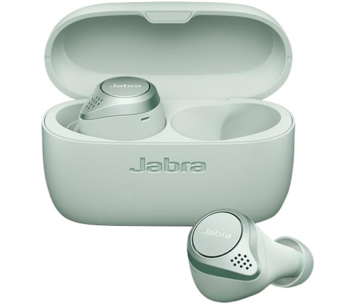 אוזניות ספורט אלחוטיות Jabra Elite Active 75T Bluetooth בצבע מנטה עם מיקרופון הכוללות כיסוי טעינה