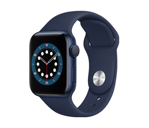 שעון חכם אפל Apple Watch Series 6 GPS 40mm בצבע Blue Aluminum Case עם רצועת ספורט כחולה