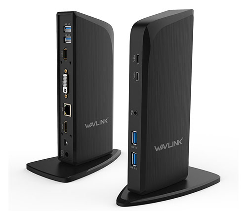 תחנת עגינה אוניברסלית למחשב נייד Wavlink WL-UG39PD1 USB-C Triple display