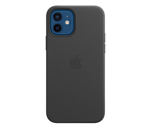 כיסוי לטלפון "Apple iPhone 12/12 Pro 6.1 עור שחור