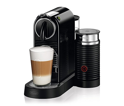 מכונת קפה נספרסו Nespresso Delonghi CitiZ & Milk כוללת מקציף חלב, בצבע שחור