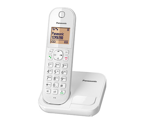 טלפון אלחוטי Panasonic KX-TGC410 בצבע לבן