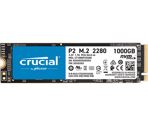 כונן Crucial P2 1TB PCIe M.2 2280SS SSD