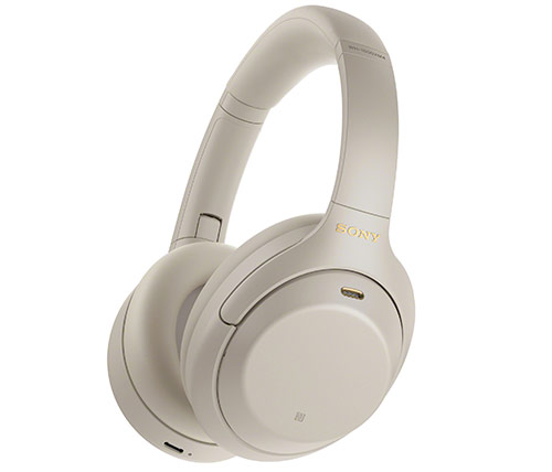 אוזניות אלחוטיות Sony WH-1000XM4 עם מיקרופון Bluetooth בצבע כסוף 