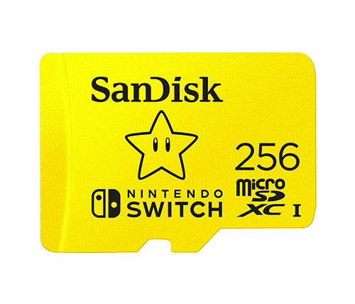 כרטיס זכרון לנינטנדו SanDisk microSDXC SDSQXAO-256G ל Nintendo Switch - בנפח 256GB