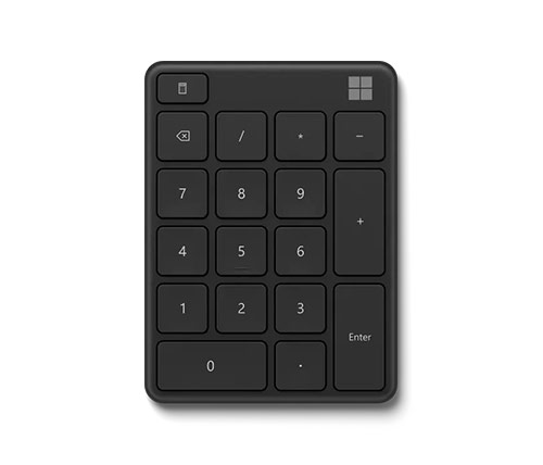 מקלדת נומרית Microsoft Number Pad Bluetooth בצבע שחור