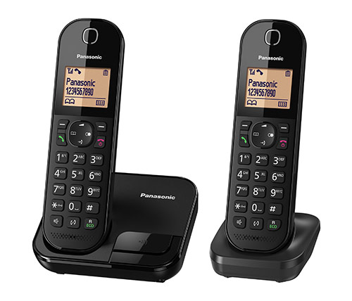 טלפון אלחוטי + שלוחה Panasonic TGC412MBB בצבע שחור