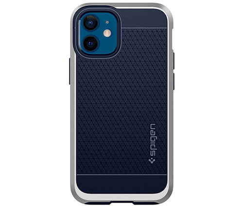 כיסוי לטלפון Spigen Neo Hybrid iPhone 12 Mini בצבע כסוף וכחול