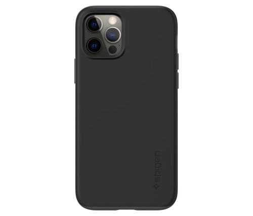 כיסוי לטלפון Spigen Thin Fit iPhone 12/12 Pro בצבע שחור