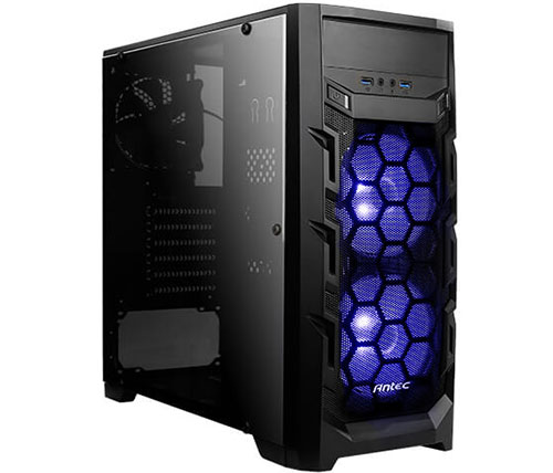 מארז מחשב Antec GX202 בצבע שחור כולל חלון צד