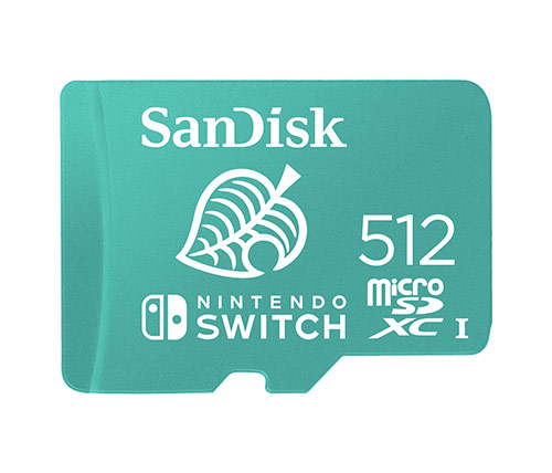 כרטיס זכרון לנינטנדו SanDisk Micro SDXC UHS-I - דגם SDSQXAO-512G - נפח 512GB