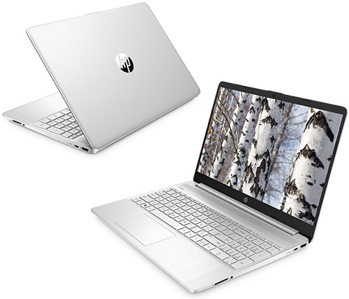 מחשב נייד "15.6 HP Laptop 15S-EQ0010NJ 2P2E1EA Ryzen 5 3450U בצבע כסוף, כונן 512GB SSD זכרון 8GB ומ.גרפי Radeon Vega 8 Graphics