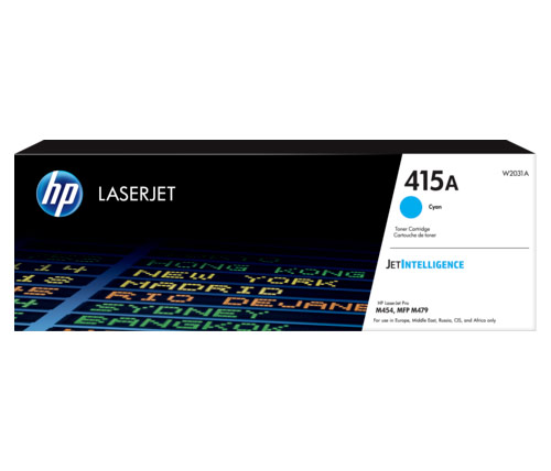 טונר למדפסת לייזר HP בצבע ציאן דגם LaserJet 415A W2031A 