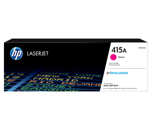 טונר למדפסת לייזר HP בצבע מג'נטה דגם LaserJet 415A W2033A 