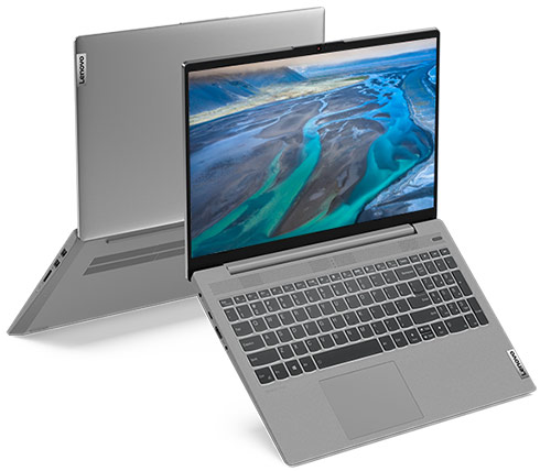 מחשב נייד "15.6 Lenovo IdeaPad 5 81YK00RGIV i5-1035G1 בצבע אפור פלטינום, כונן 512GB SSD, זכרון 8GB ומ.גרפי Intel UHD Graphics