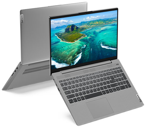 מחשב נייד "15.6 Lenovo IdeaPad 5 81YK00TEIV i5-1035G1 בצבע אפור פלטינום, כונן 512GB SSD, זכרון 8GB ומ.גרפי Intel UHD Graphics