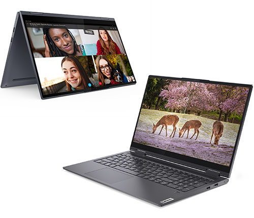 מחשב נייד עם מסך מגע "15.6 Lenovo Yoga 7 15ITL5 82BJ004CIV i7-1165G7 בצבע אפור, כונן 1TB SSD זכרון 16GB ומ.גרפי Intel Iris Xe