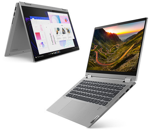 מחשב נייד עם מסך מגע "14 Lenovo IdeaPad Flex 5 82HS006NIV i5-1135G7 כונן 512GB SSD, זכרון 8GB ומ.גרפי Intel Iris Xe Graphics