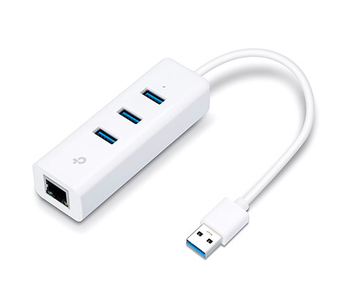 מתאם רשת TP-Link UE330 USB 3.0 3-Port Hub & Gigabit Ethernet USB Adapter