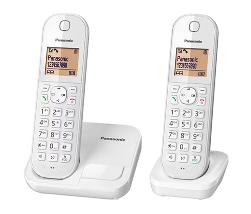 טלפון אלחוטי + שלוחה Panasonic KX-TGC412 בצבע לבן